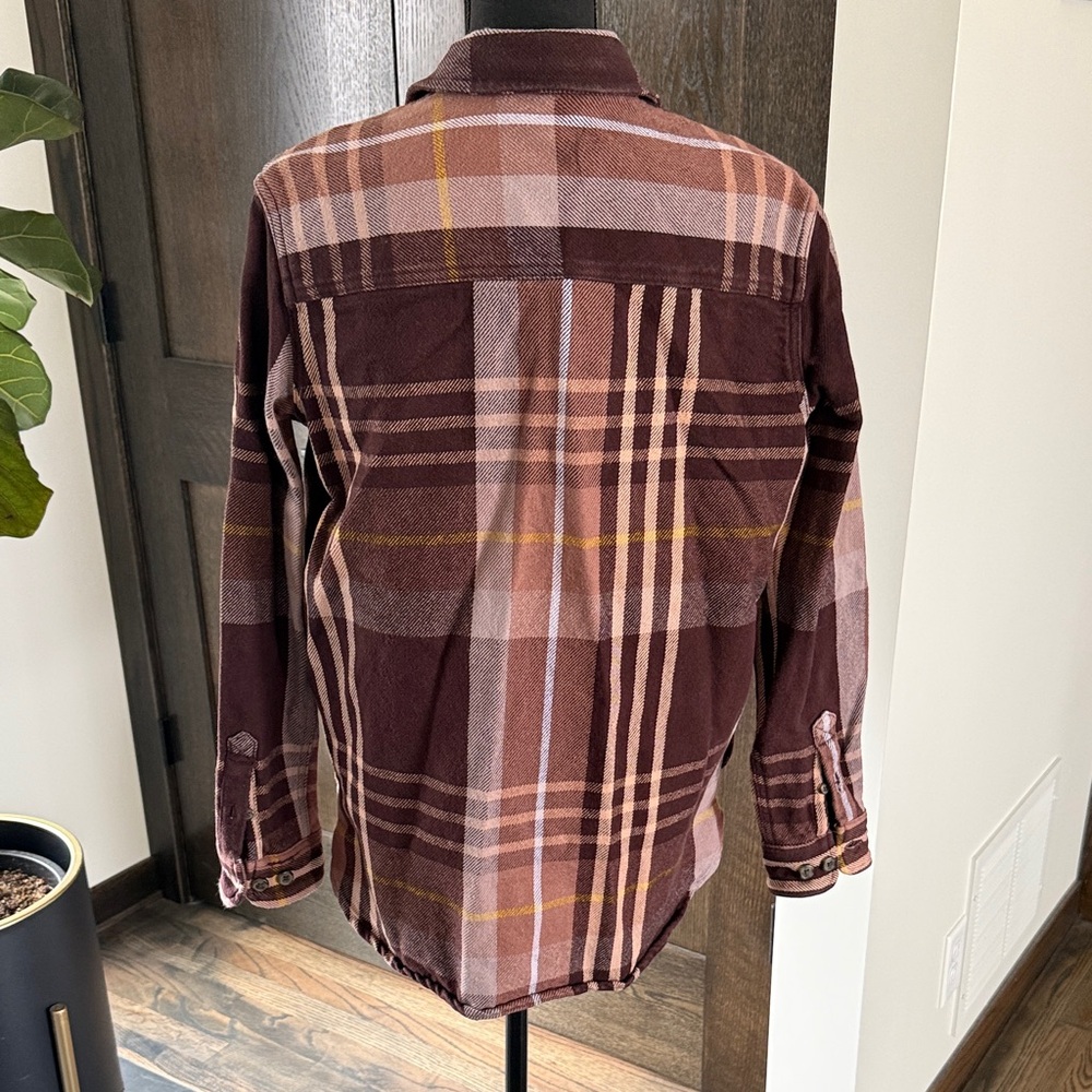 Carhartt Women’s Twill Loose Fit Plaid Shirt Jacket - Blackberry - Picture 4 of 10